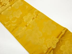 葡萄唐草模様織出しリバーシブル全通袋帯